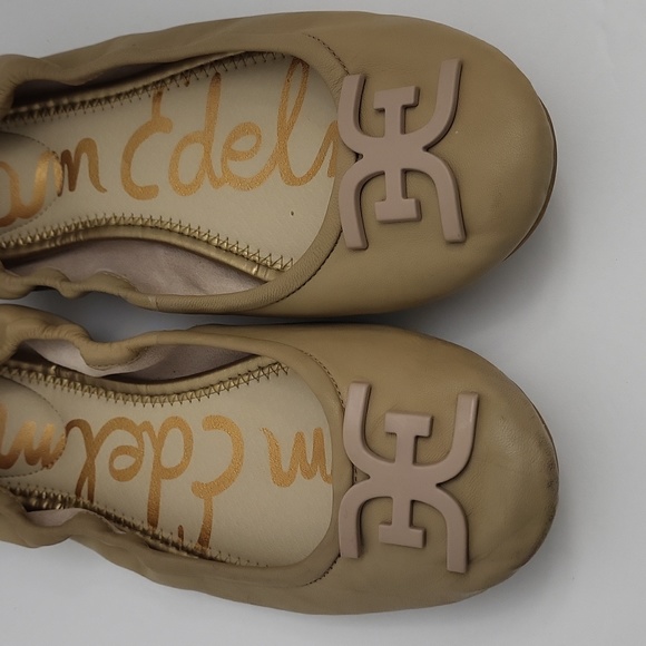 Sam Edelman Beige Leather Ballet Flats.Size 9.5 - Picture 2 of 11